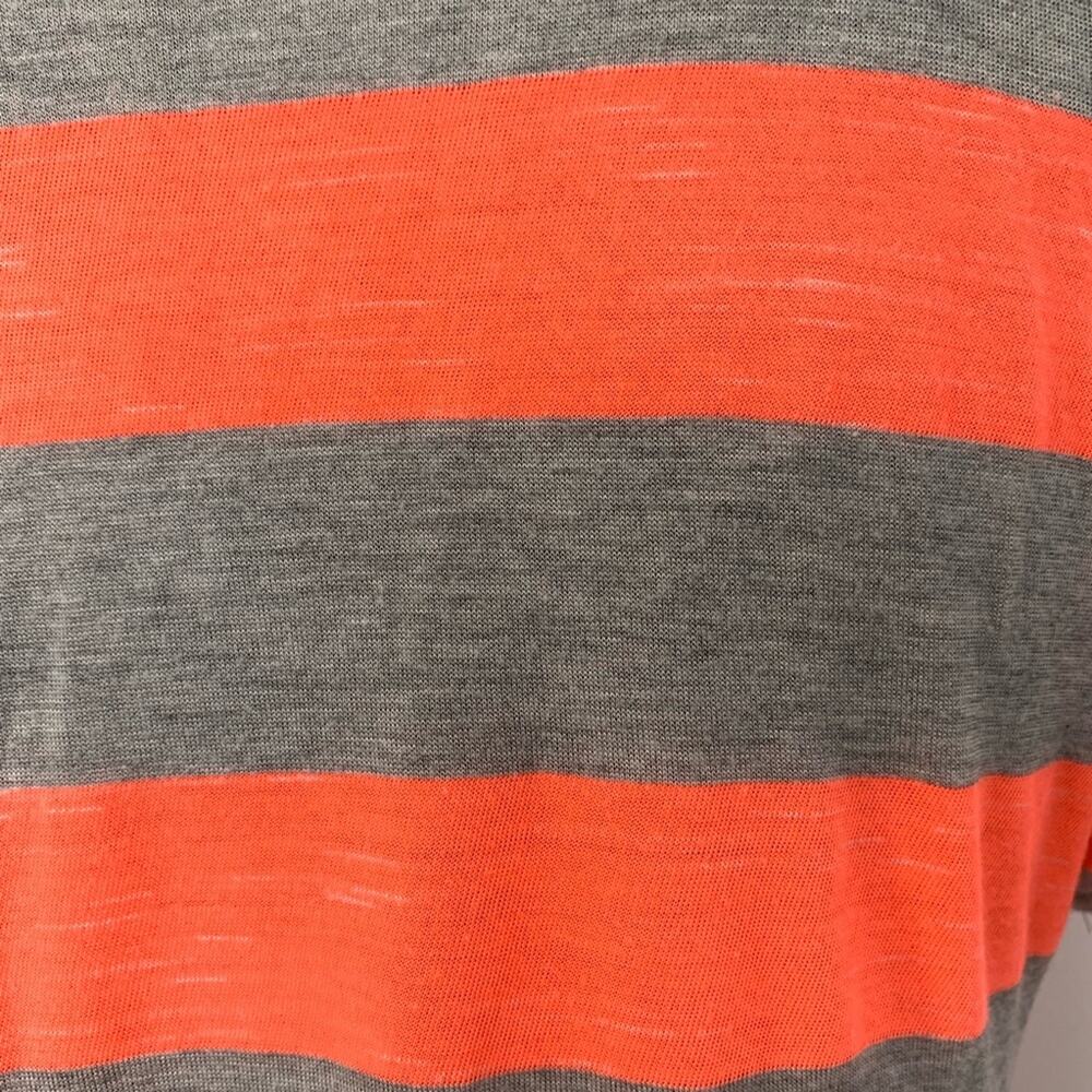TART Womens Neon Orange and Grey Stripped Cold Shoulder Tunic Top Size Small - Picture 4 of 7